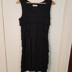 Calvin Klein Sleeveless Layered Frill Dress